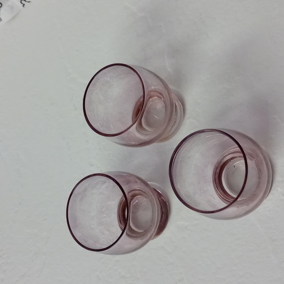 VTG Pink Decanter with 3 glasses - Picture 8 of 8